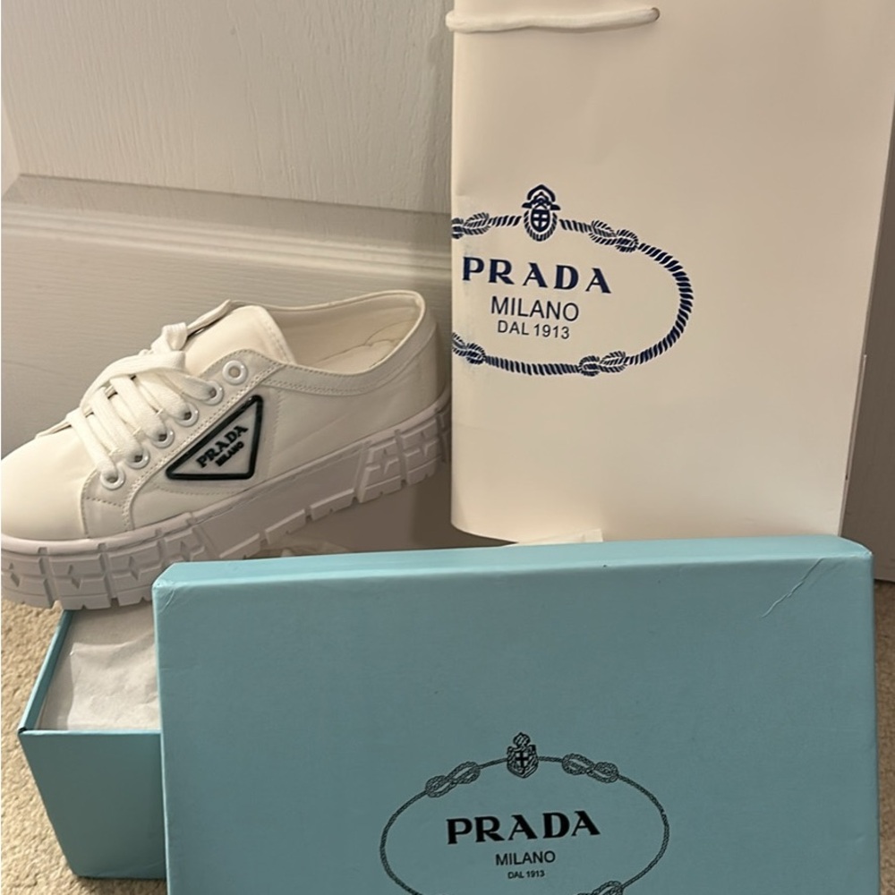 Prada Women's White Athletic Shoes